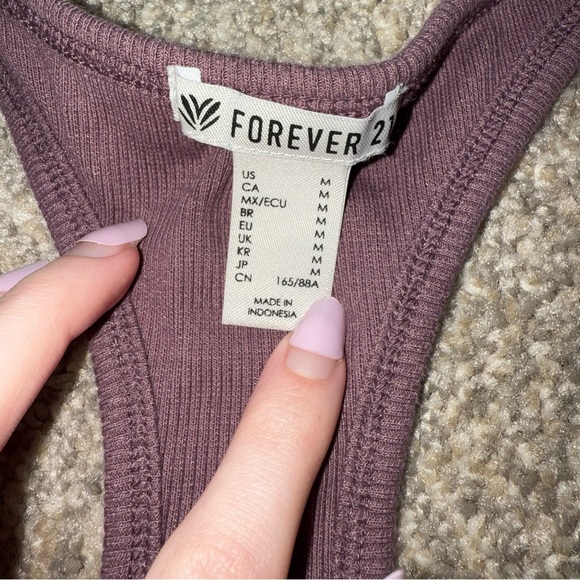 NWOT! Forever 21 - Purple Racerbank Tank - Medium - Picture 2 of 3
